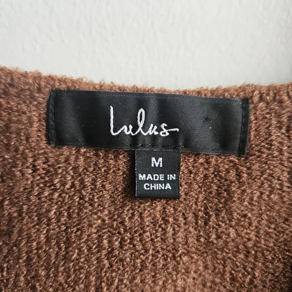 Lulus Brown Cutout Midi Sweater Dress in Women's M - Picture 10 of 16